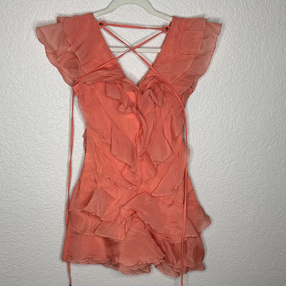 Chic Off-Shoulder Ruffle Mini Dress - Picture 4 of 11
